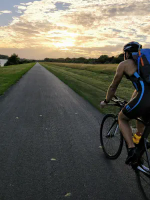 Back from the swim sunset