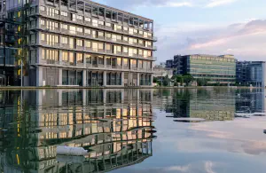 Canal de l'Ourcq building reflection
