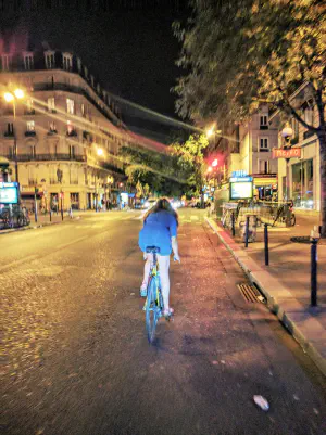 Parisian night cyling