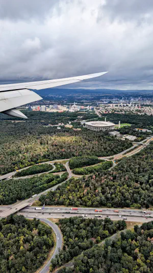 Flying over Frankfurt