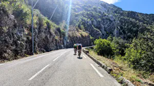 Ride by Peille toward the Col de la Madone