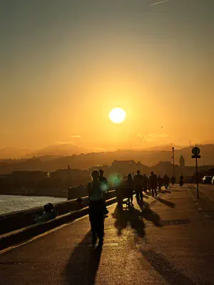 Running through the golden hour