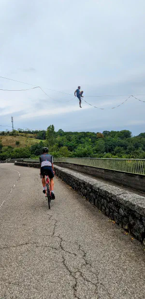 Slacklining and Cycling