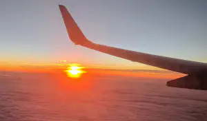 Sunset from the hublot